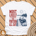 Most Likely to Stay on the Pontoon Vintage Lake Life T-Shirt