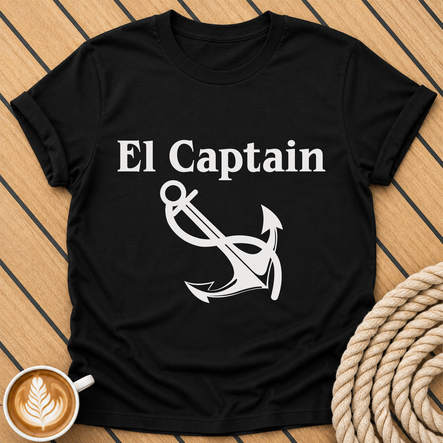 El Captain Anchor Nautical Captain T-Shirt