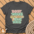Boat Waves Sun Ray Retro Summer Lake Days T-Shirt