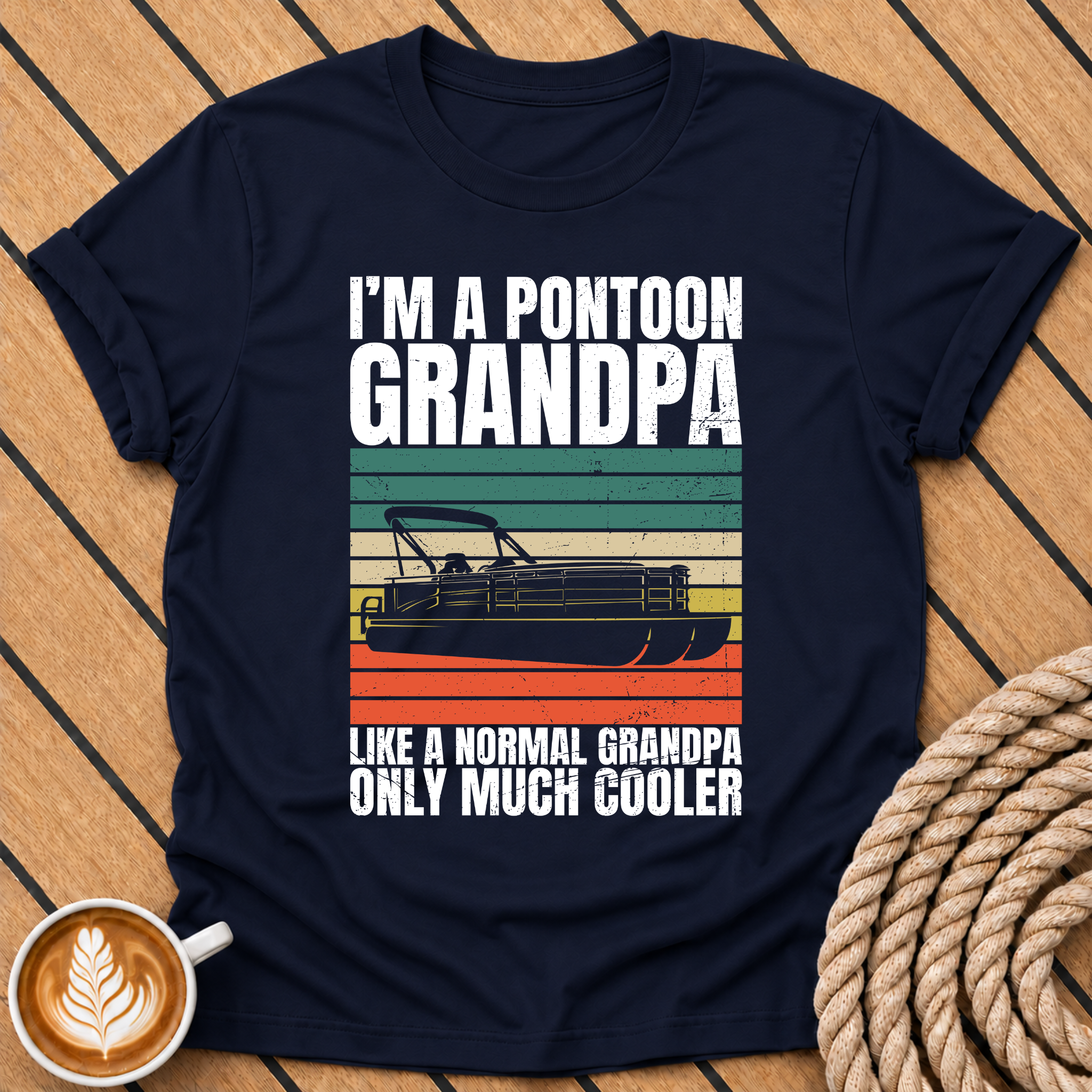 I'm a Pontoon Grandpa Like a Normal Grandpa Only Much Cooler T-Shirt
