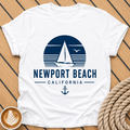 Newport Beach Sailboat California Coastal Vacation T-Shirt