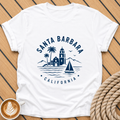 Santa Barbara Coastal T-Shirt — California Skyline & Palm Tree Tee